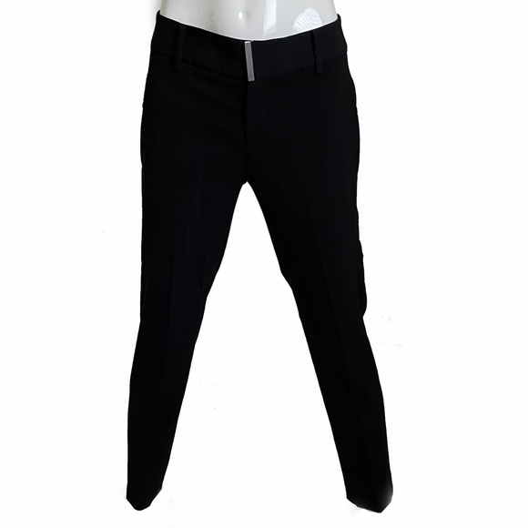 Helmut Lang Pants Skinny Fit Black Wool Blend Cigarette Style Size 2 - Picture 1 of 9